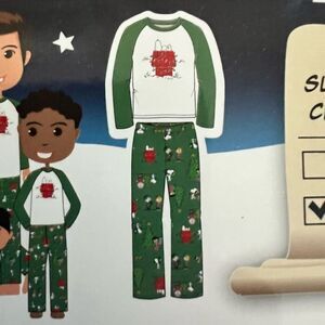 Peanuts & Snoopy Christmas 2 Piece Pyjamas PJ Set Fleece Unisex Kids 3T $48